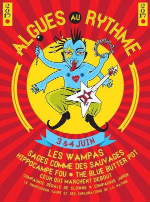 Algues au Rythme - Festival Art de la rue et musique - affiche 2017